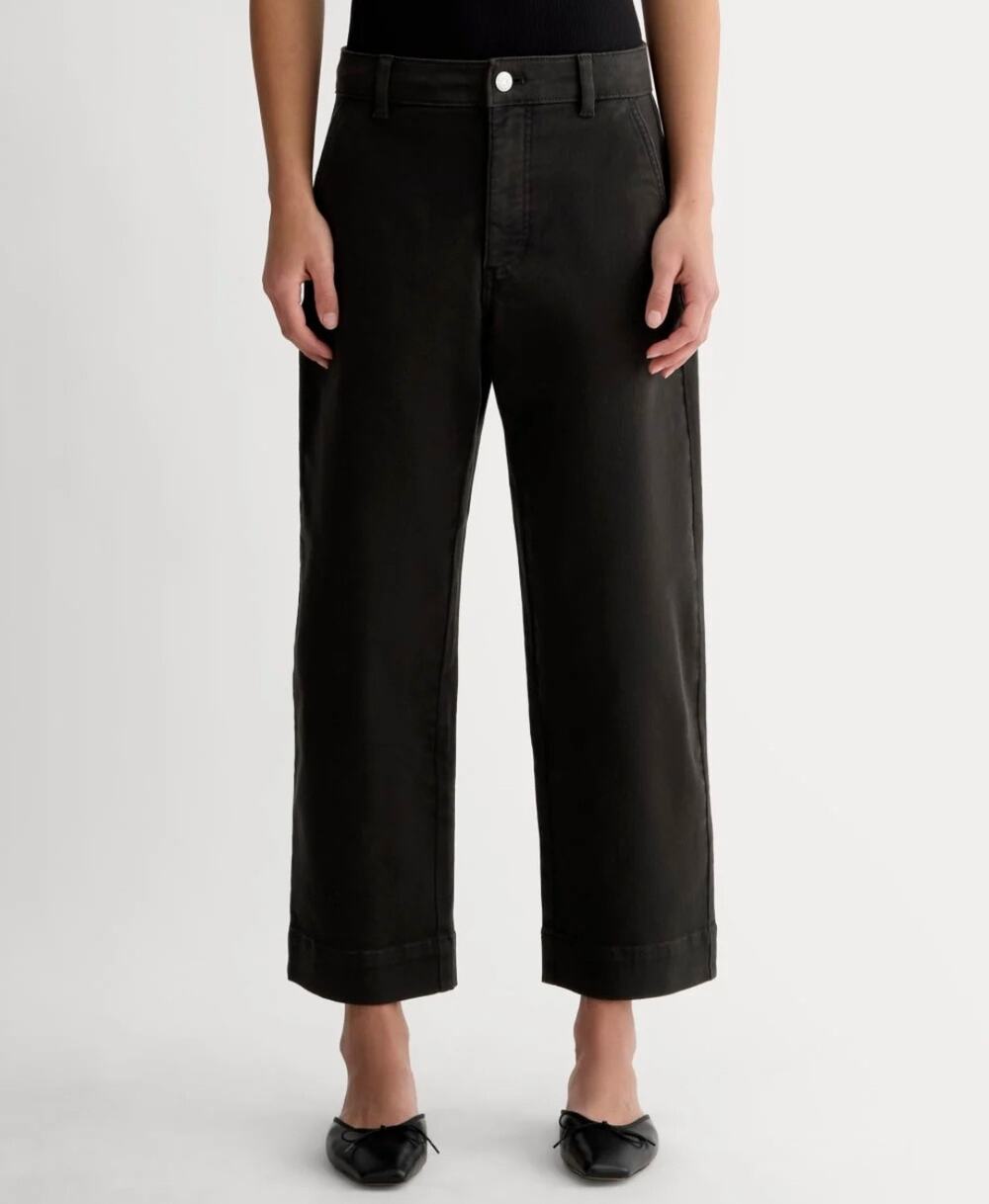 Everlane Utility Straight Leg Pant Black Denim 10 Regular